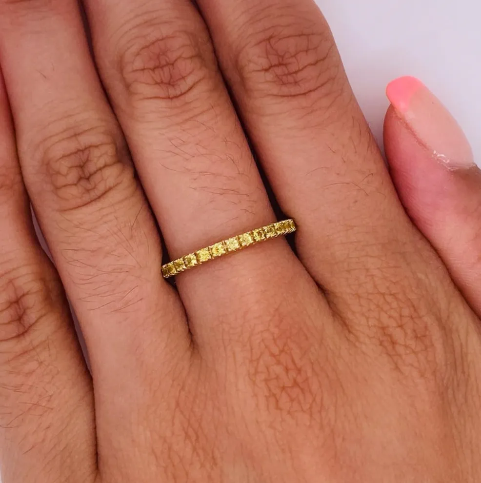 Yellow Sapphire Stackable Band