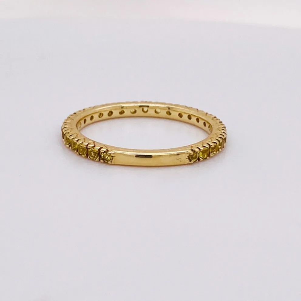 Yellow Sapphire Stackable Band