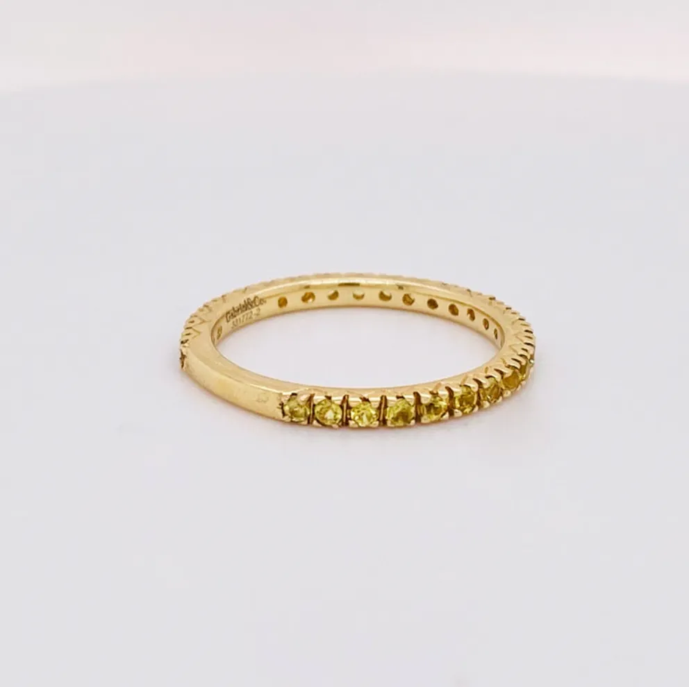Yellow Sapphire Stackable Band