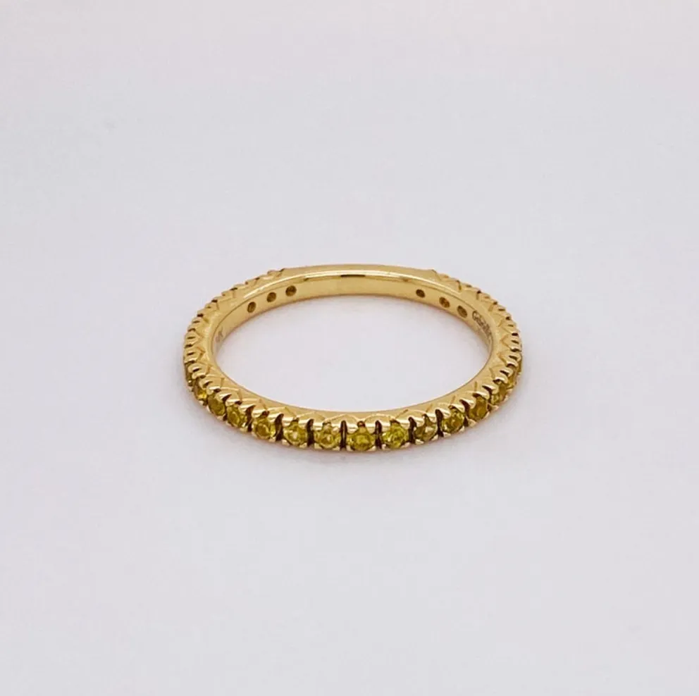 Yellow Sapphire Stackable Band