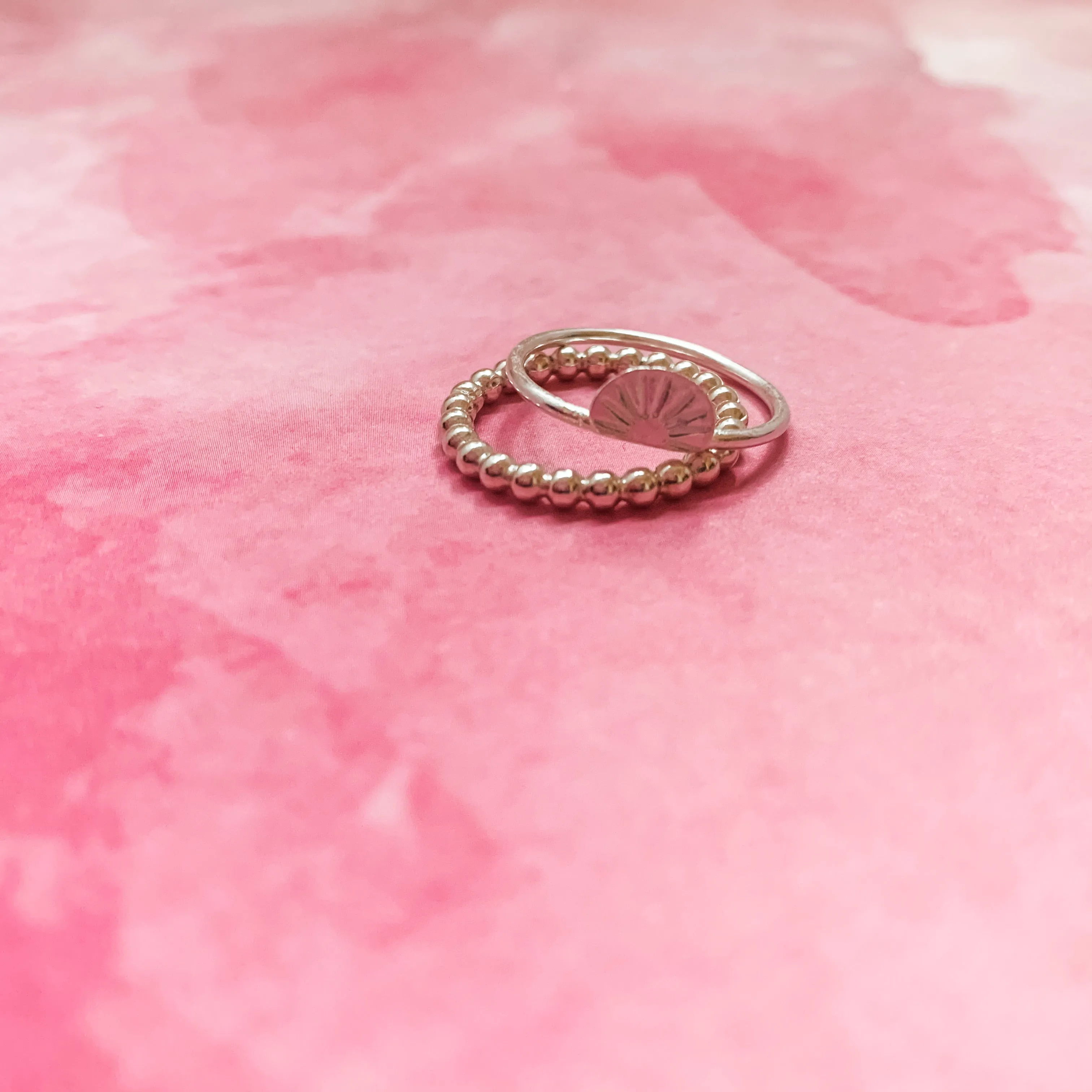 You Are the Sun Stacking Ring Silver