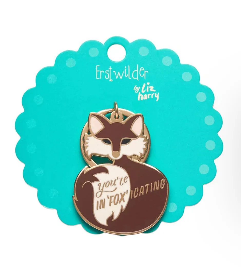 You're In"FOX"icating Enamel Key Charm