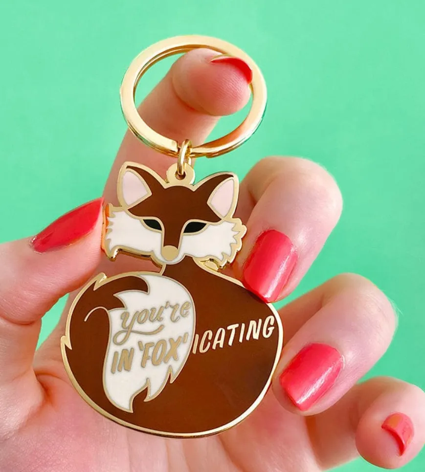 You're In"FOX"icating Enamel Key Charm