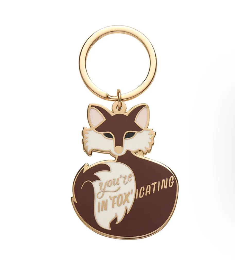 You're In"FOX"icating Enamel Key Charm