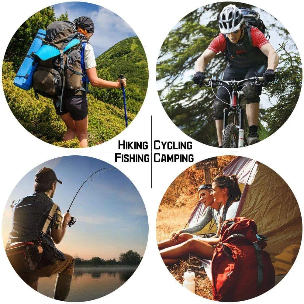 YuCool 10 Pack Aluminum D-Ring Carabiners, D Shape Keychain Clips Hook Spring-Loaded for Camping Hiking Fishing, with 10 Stainless Steel Wire Keychains, 10 Key Rings - Multi-Color