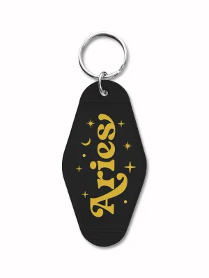 Zodiac Motel Keychain in Black - CLEARANCE